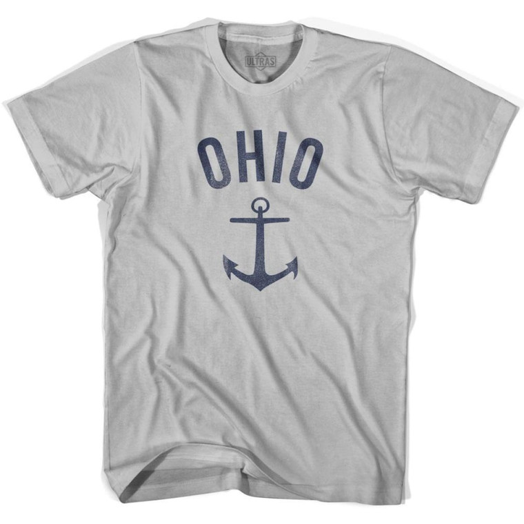 Ohio State Anchor Home Cotton Adult T-shirt - Cool Grey