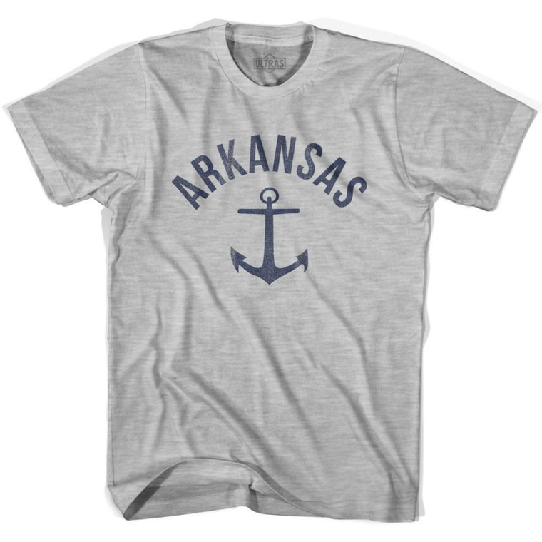 Arkansas State Anchor Home Cotton Adult T-shirt - Grey Heather
