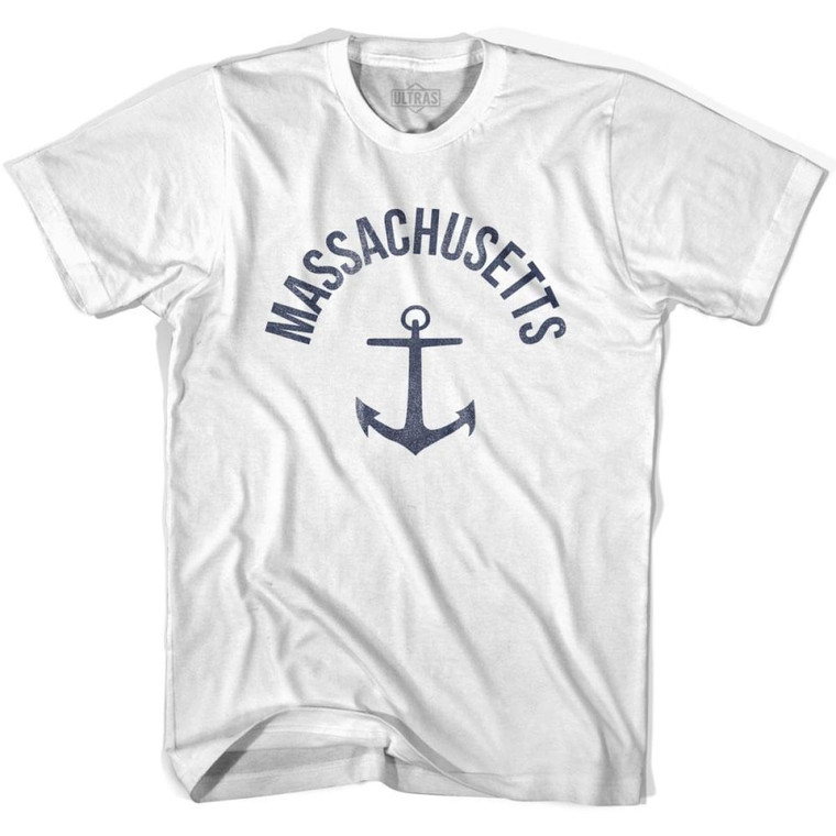 Massachusetts State Anchor Home Cotton Youth T-shirt - White