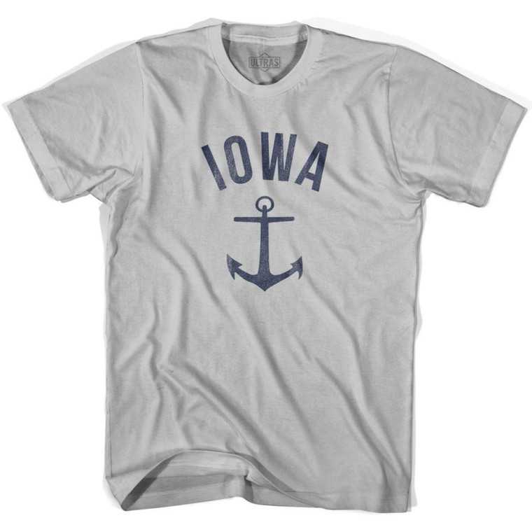 Iowa State Anchor Home Cotton Adult T-shirt - Cool Grey