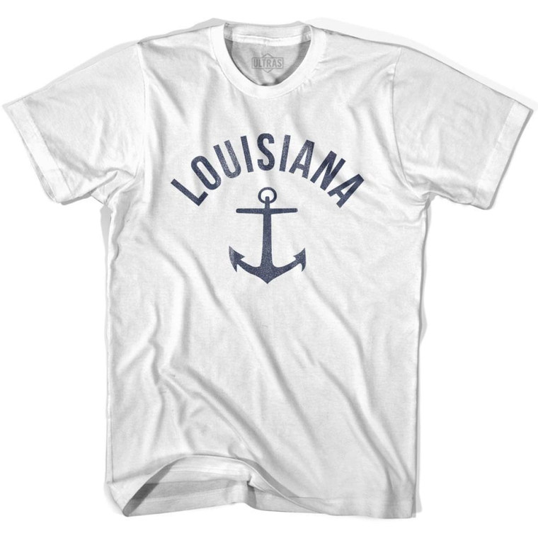 Louisiana State Anchor Home Cotton Youth T-shirt-White