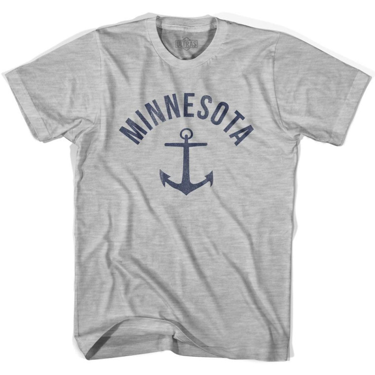 Minnesota State Anchor Home Cotton Youth T-shirt - Grey Heather