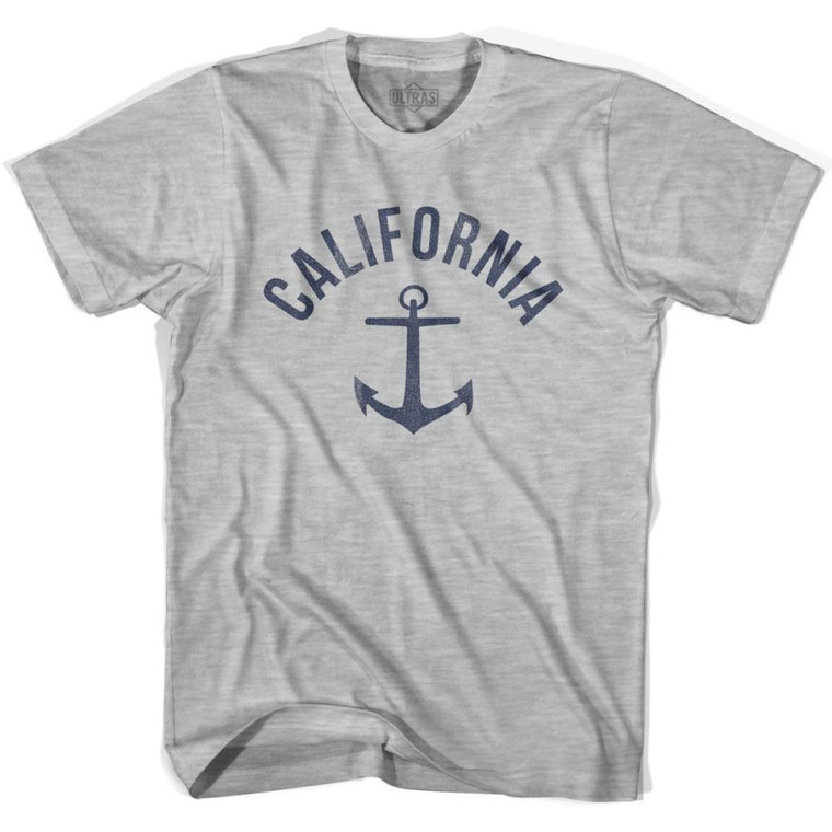 California State Anchor Home Cotton Womens T-shirt - Grey Heather