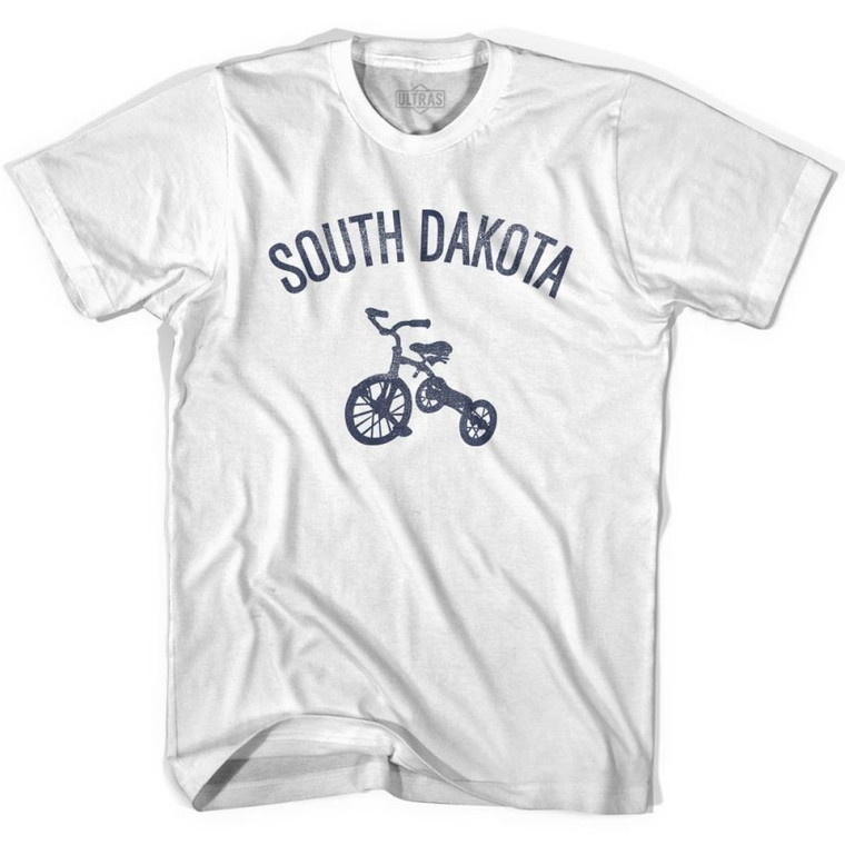 South Dakota State Tricycle Adult Cotton T-shirt - White