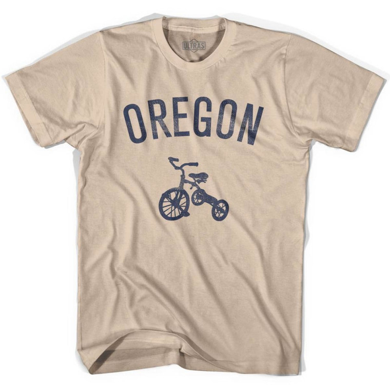 Oregon State Tricycle Adult Cotton T-shirt - Creme