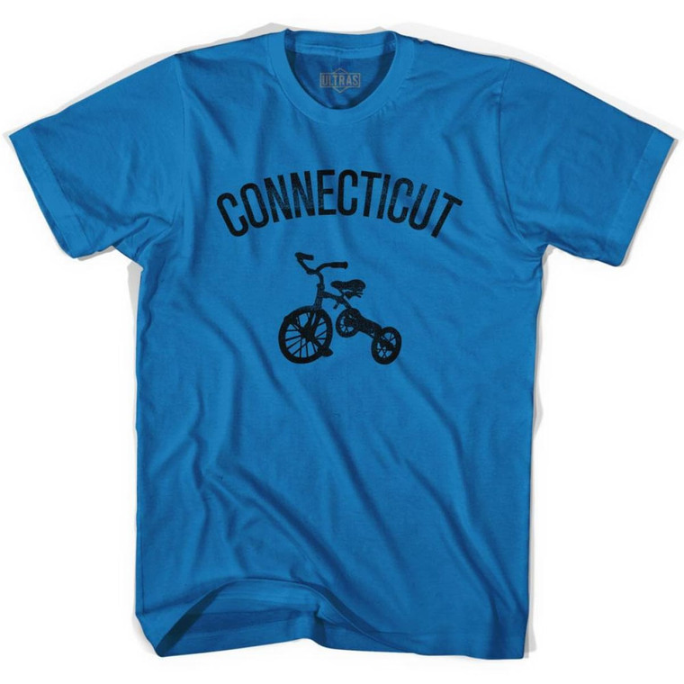 Connecticut State Tricycle Adult Cotton T-shirt-Royal