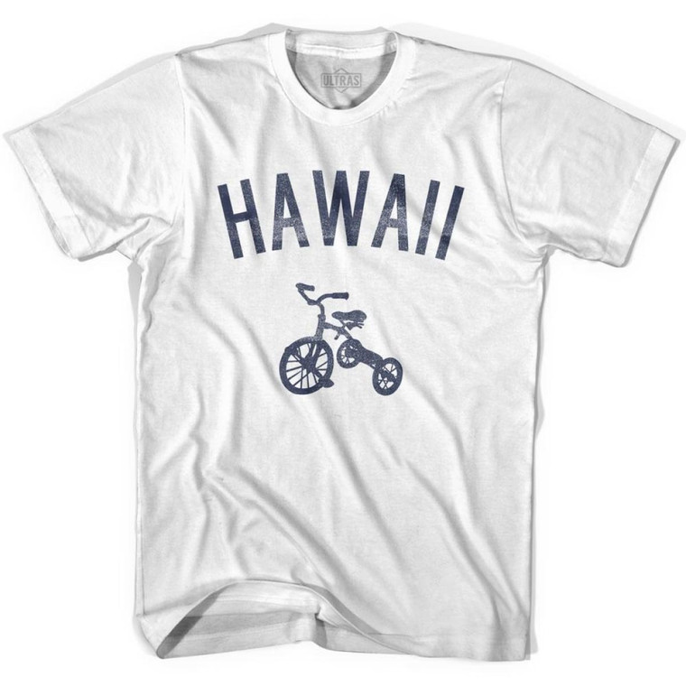 Hawaii State Tricycle Womens Cotton T-shirt - White