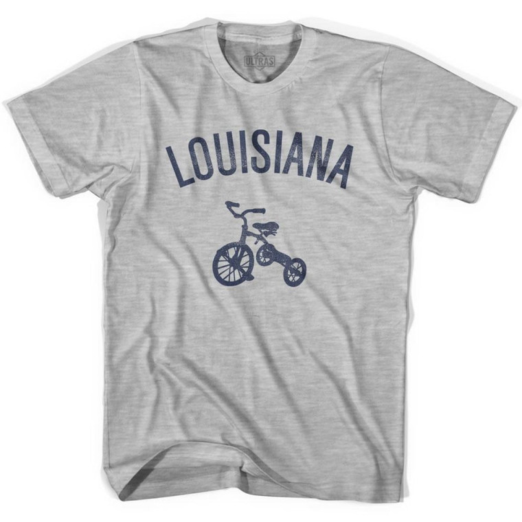 Louisiana State Tricycle Womens Cotton T-shirt - Grey Heather