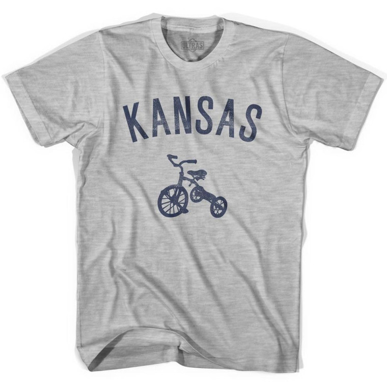 Kansas State Tricycle Womens Cotton T-shirt - Grey Heather