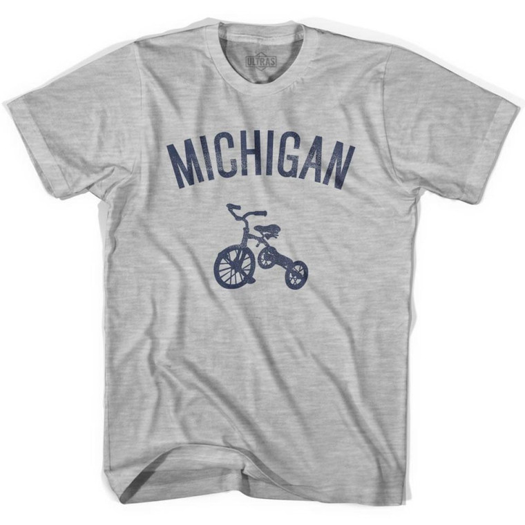 Michigan State Tricycle Womens Cotton T-shirt - Grey Heather
