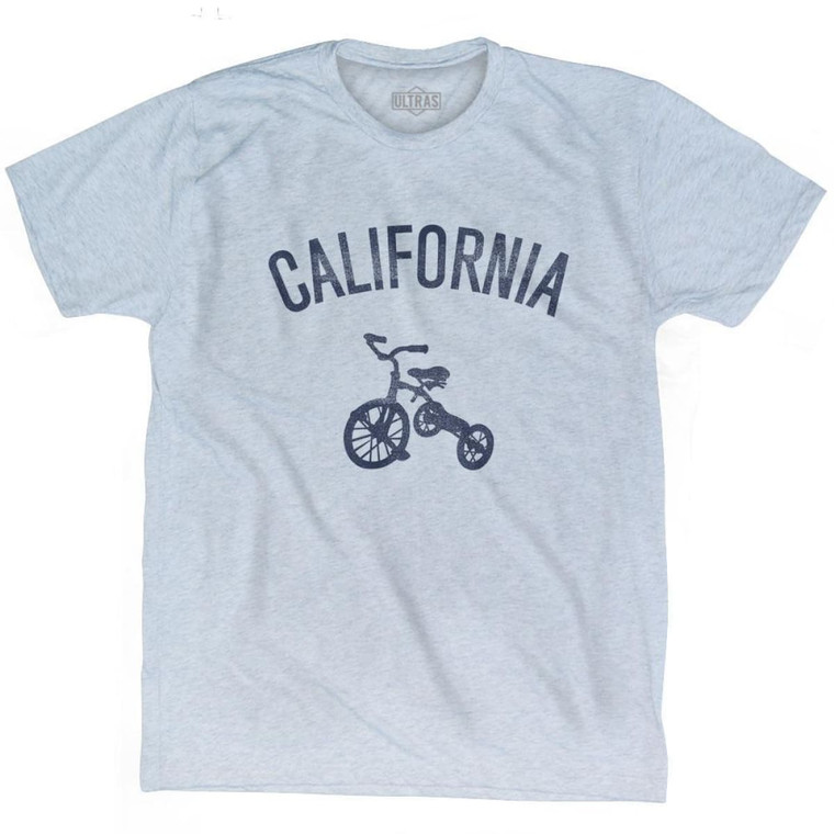 California State Tricycle Adult Tri-Blend T-shirt - Athletic White