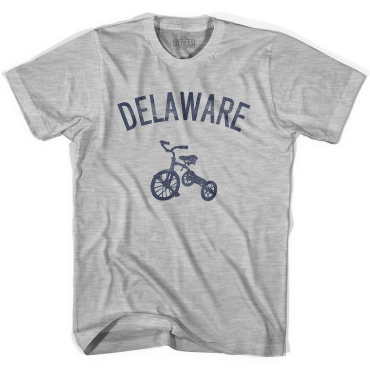 Delaware State Tricycle Womens Cotton T-shirt - Grey Heather