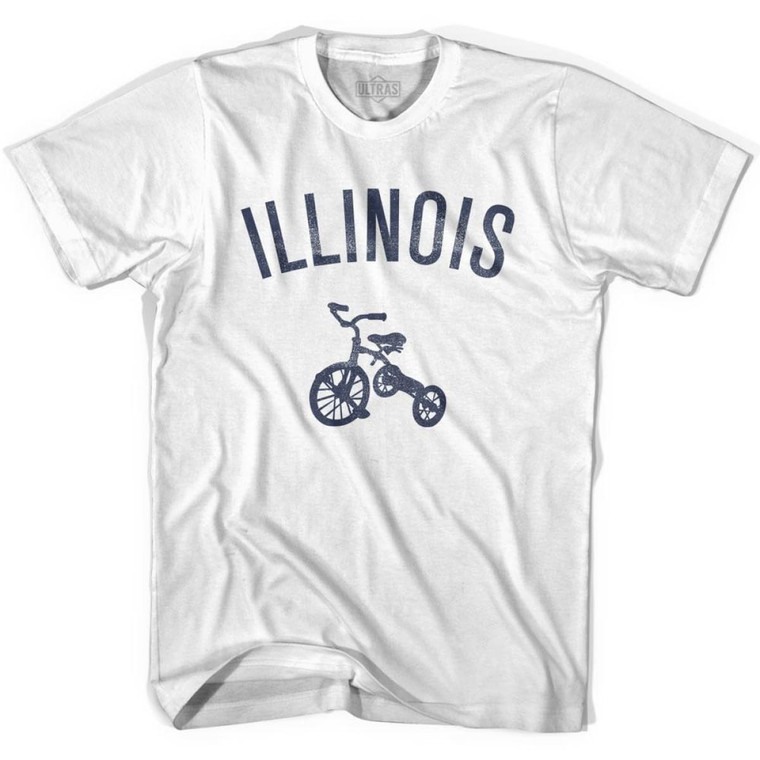 Illinois State Tricycle Youth Cotton T-shirt - White