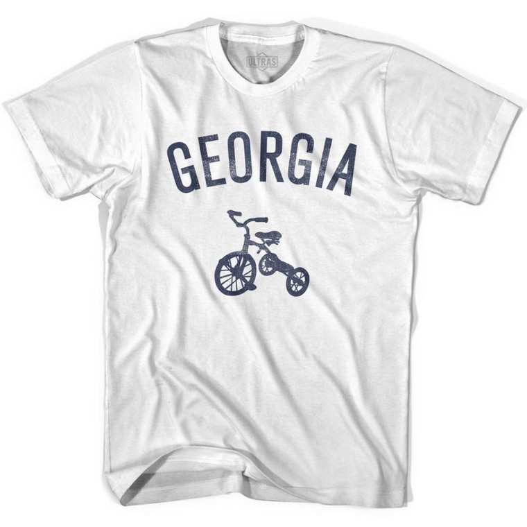 Georgia State Tricycle Youth Cotton T-shirt - White