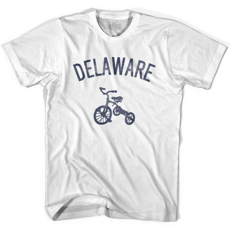 Delaware State Tricycle Youth Cotton T-shirt - White