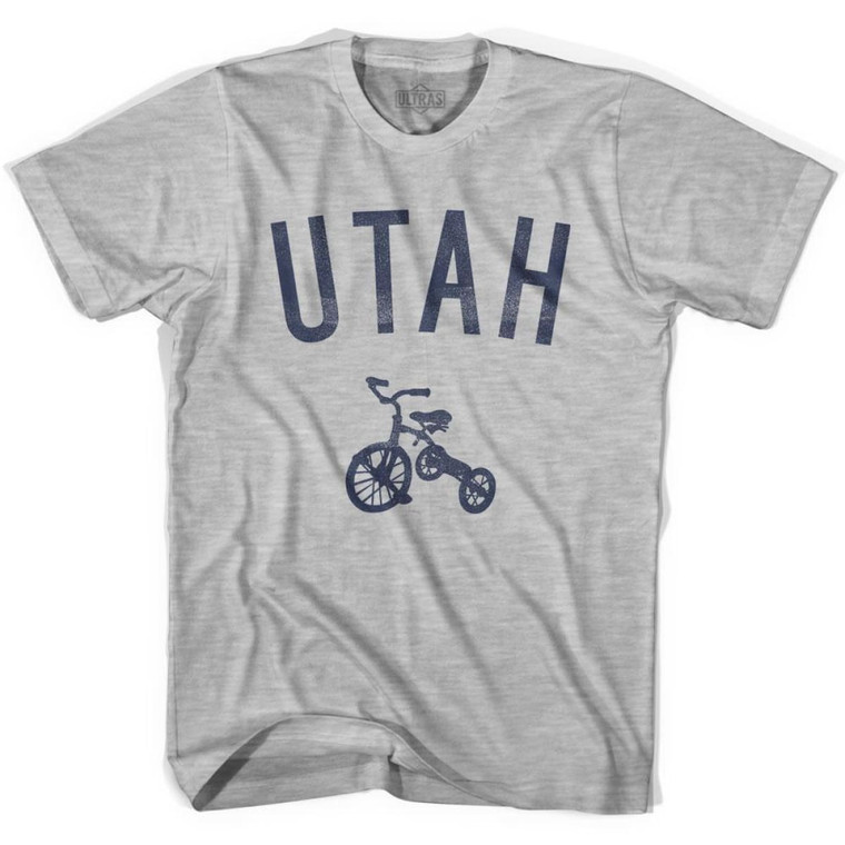 Utah State Tricycle Youth Cotton T-shirt - Grey Heather