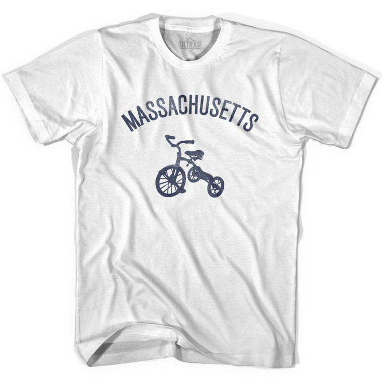 Massachusetts State Tricycle Youth Cotton T-shirt-White