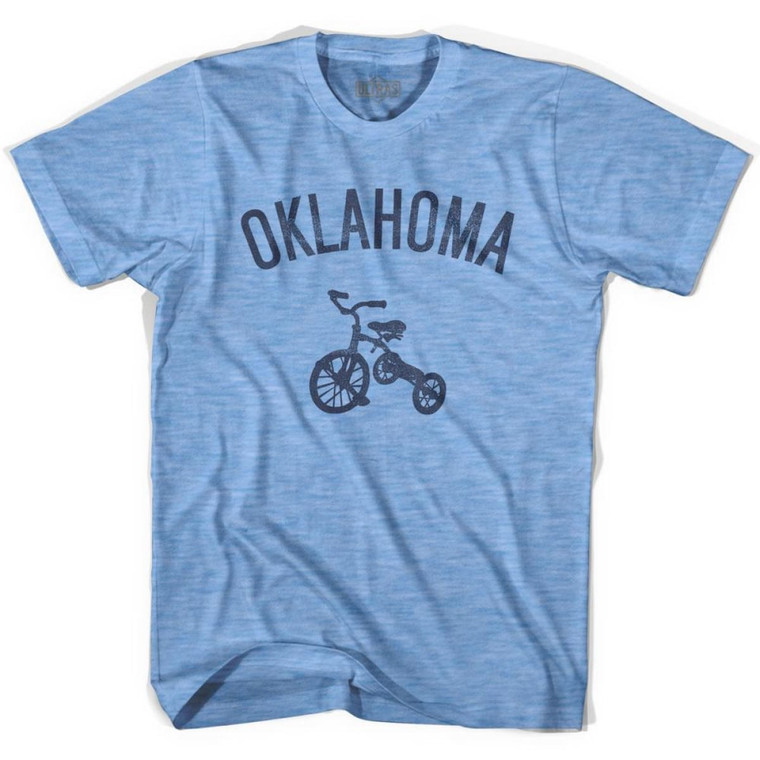 Oklahoma State Tricycle Adult Tri-Blend T-shirt - Athletic Blue