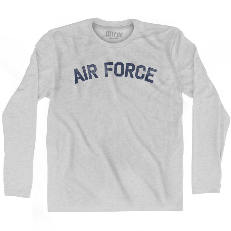 Air Force Adult Cotton Long Sleeve T-shirt - Grey Heather