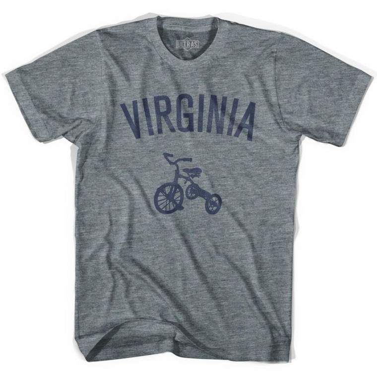 Virginia State Tricycle Womens Tri-Blend T-shirt - Athletic Grey