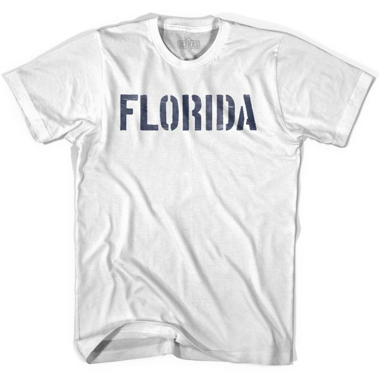 Florida State Stencil Youth Cotton T-shirt - White