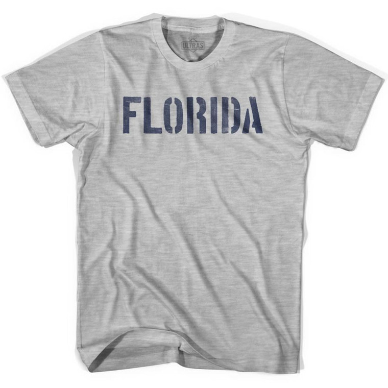 Florida State Stencil Youth Cotton T-shirt - Grey Heather