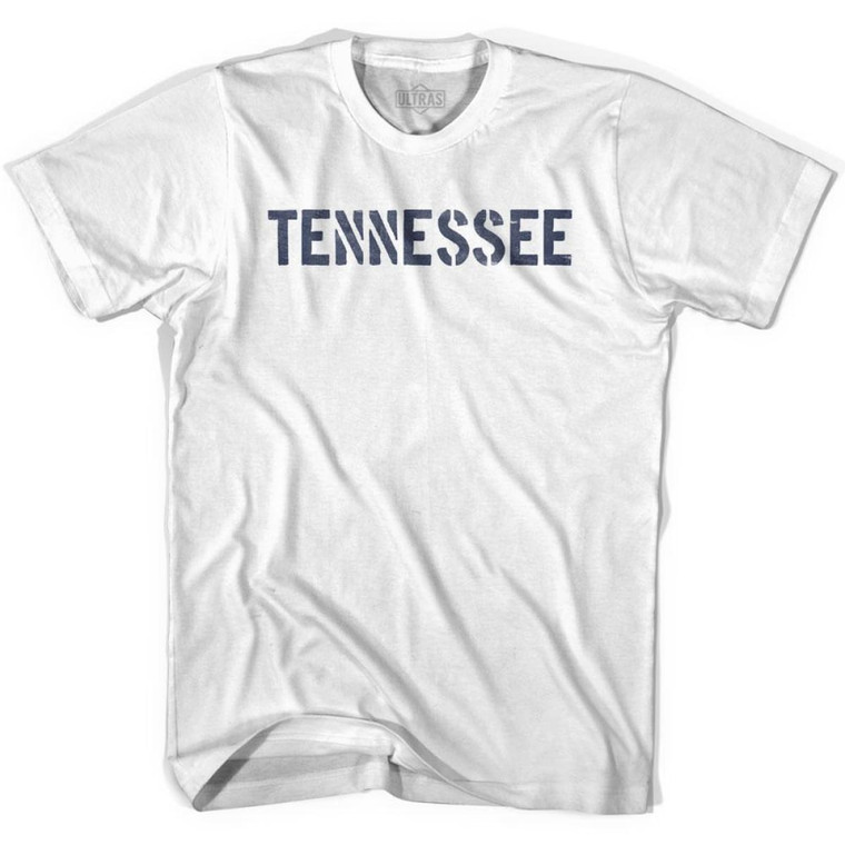 Tennessee State Stencil Youth Cotton T-shirt - White