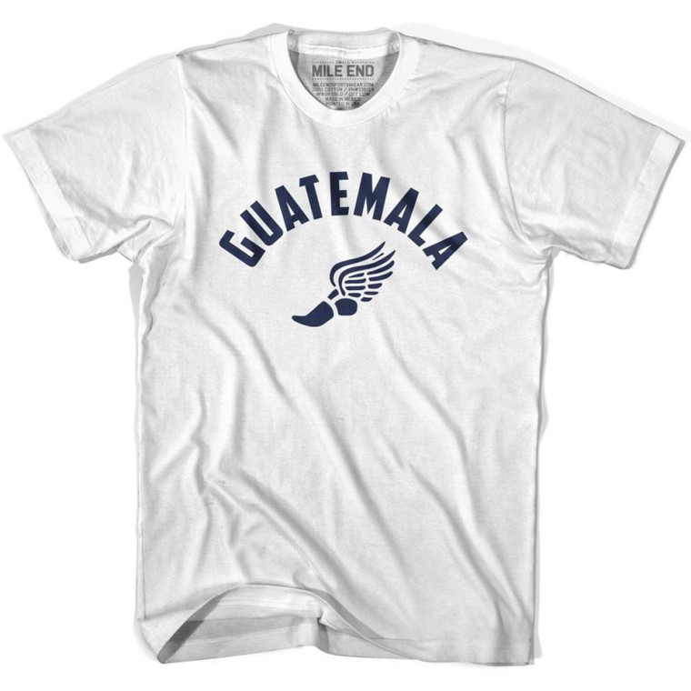 Guatemala Running Winged Foot Track T-shirt-Adult - White