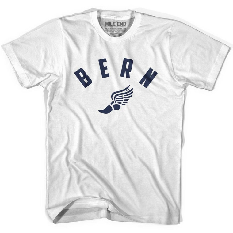 Bern Running Winged Foot Track T-shirt-Adult - White