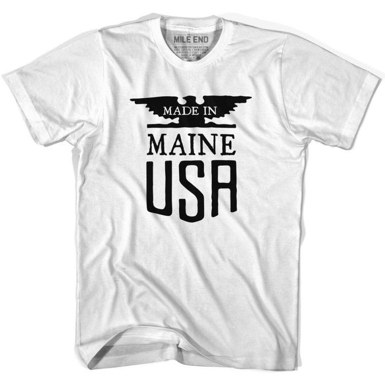 Maine Vintage Eagle T-shirt-Adult - White