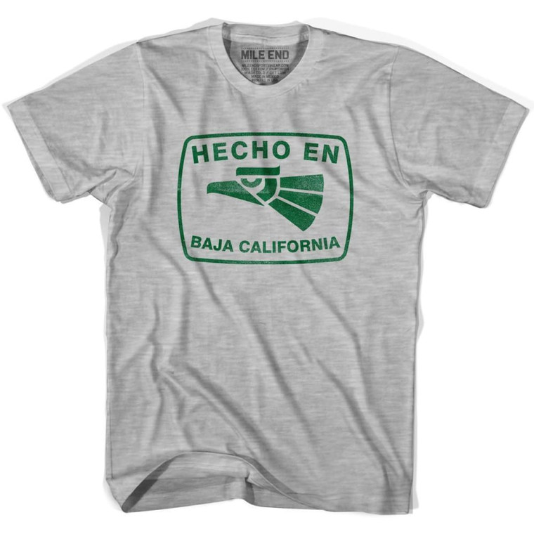 Hecho En Baja California Vintage T-shirt-Adult - Grey Heather