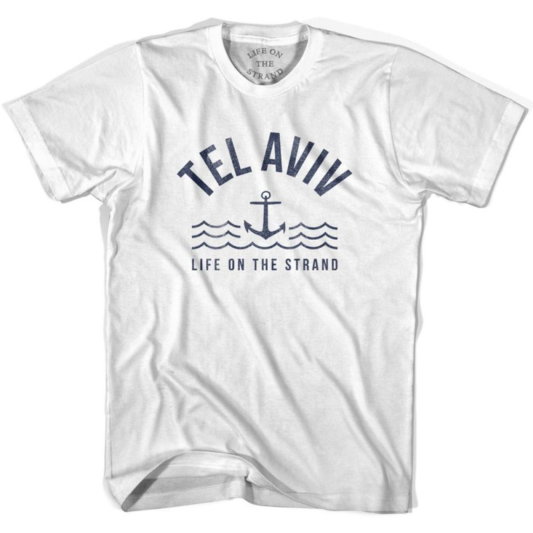 Tel Aviv Anchor Life on the Strand T-shirt-Adult - White
