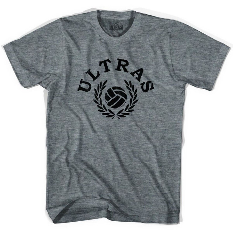 Ultras Ball and Laurel Soccer T-shirt - Athletic Grey