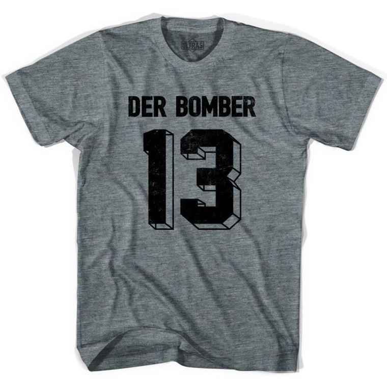 Ultras Gerd Muller Der Bomber 13 Soccer T-shirt - Athletic Grey