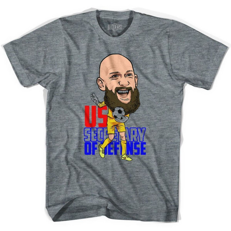 Ultras Tim Howard Caricature Soccer T-shirt - Athletic Grey