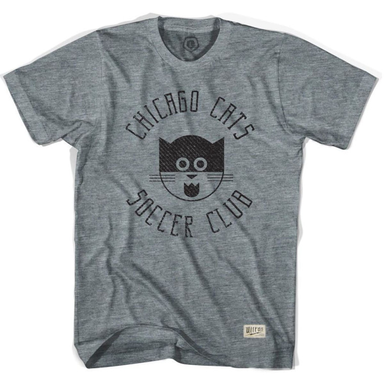 Chicago Cats Soccer T-shirt - Athletic Grey