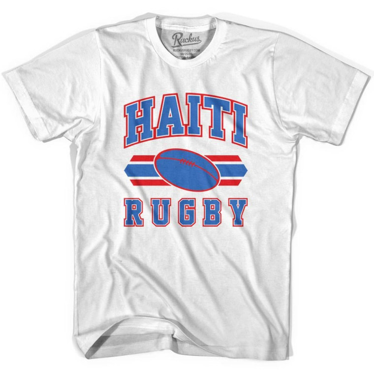 Haiti 90's Rugby Ball T-shirt - White