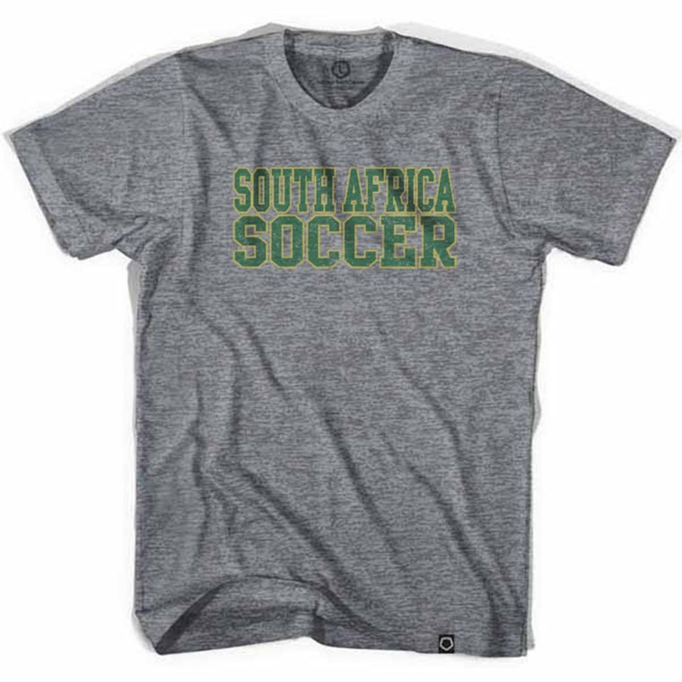 South Africa Football Nations Soccer T-shirt - Athletic Grey