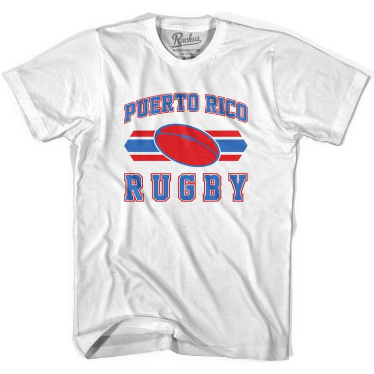 Puerto Rico 90's Rugby Ball T-shirt - White