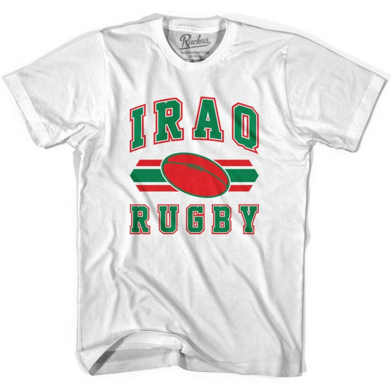 Iraq Rugby Ball 90's Rugby Ball T-shirt - White