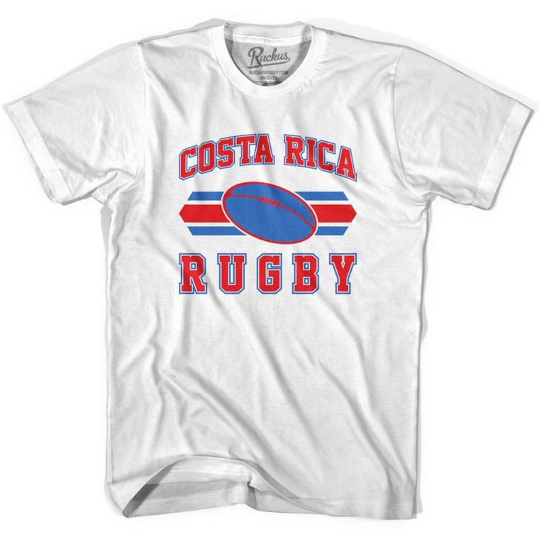 Costa Rica 90's Rugby Ball T-shirt - White