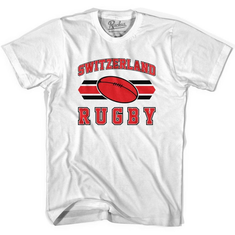 Switzerland 90's Rugby Ball T-shirt - White