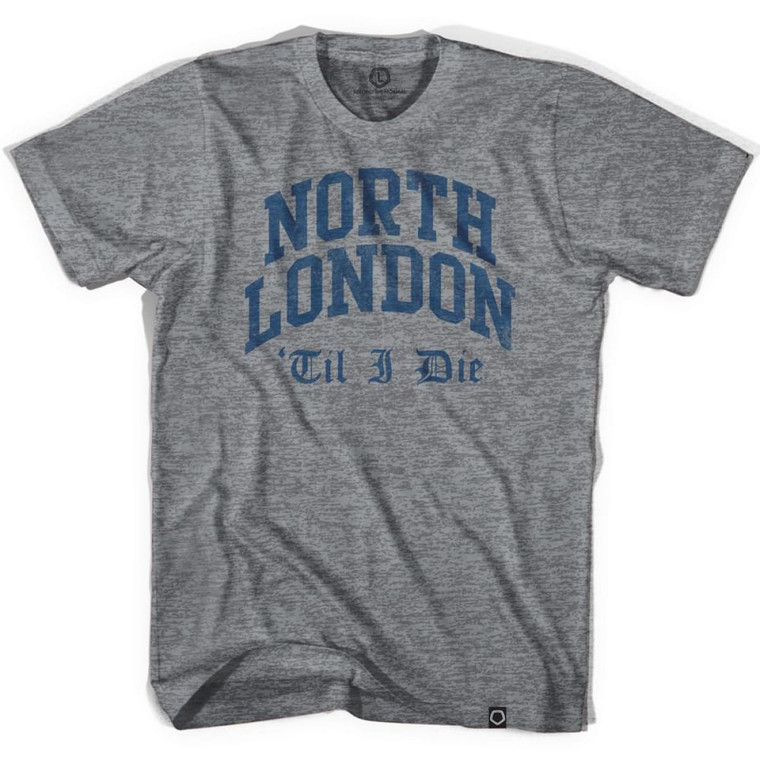 Tottenham North London Till I Die (blue) T-Shirt - Grey Heather