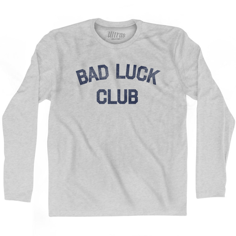 Bad Luck Club Adult Tri-Blend Long Sleeve T-shirt - Athletic Grey