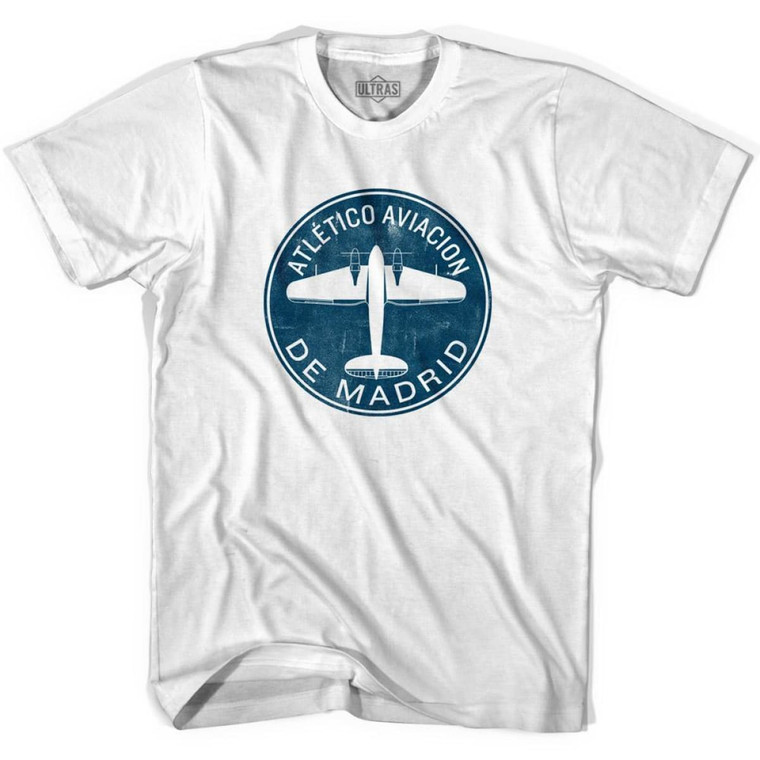 Ultras Atletico Aviacion De Madrid Roundel Soccer T-shirt - White