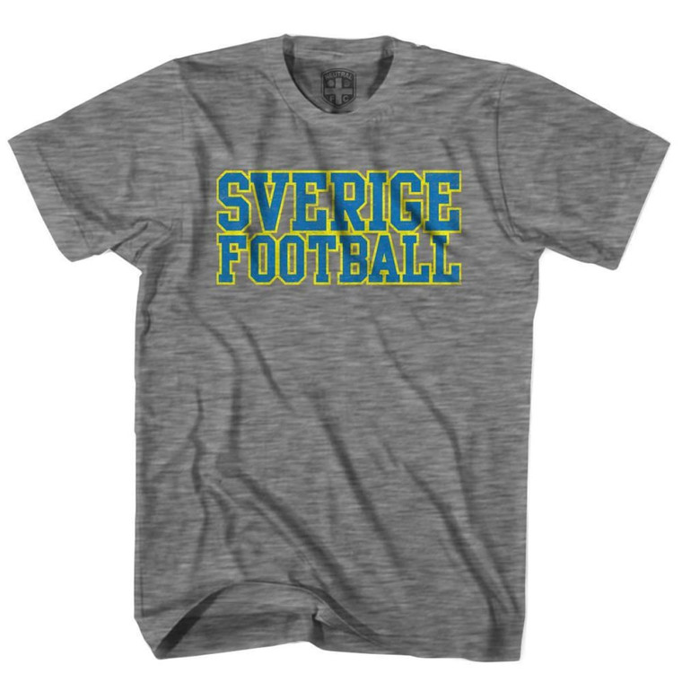 Sverige Football Country T-shirt-Grey Heather