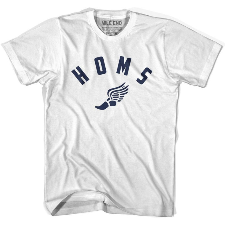 Homs Running Winged Foot Track T-shirt - White