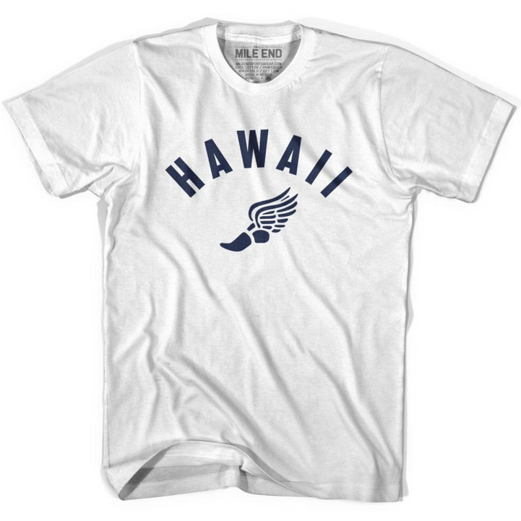 Hawaii Running Winged Foot Track T-shirt - White