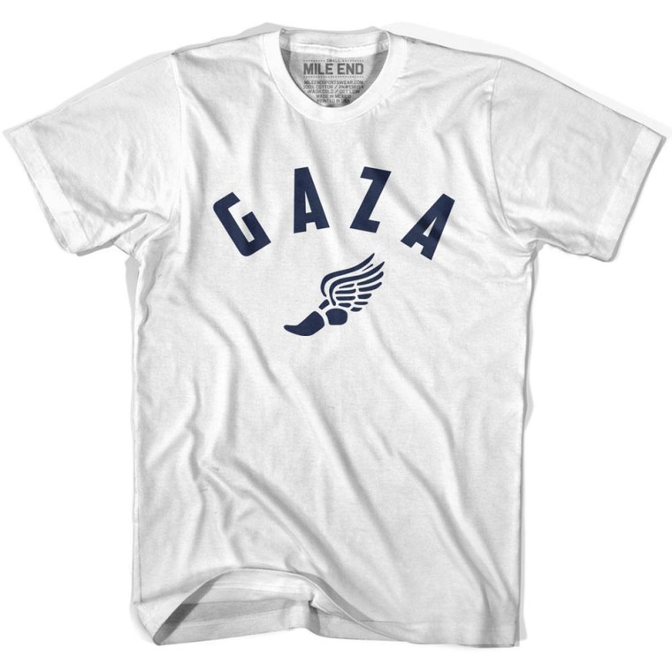 Gaza Running Winged Foot Track T-shirt - White