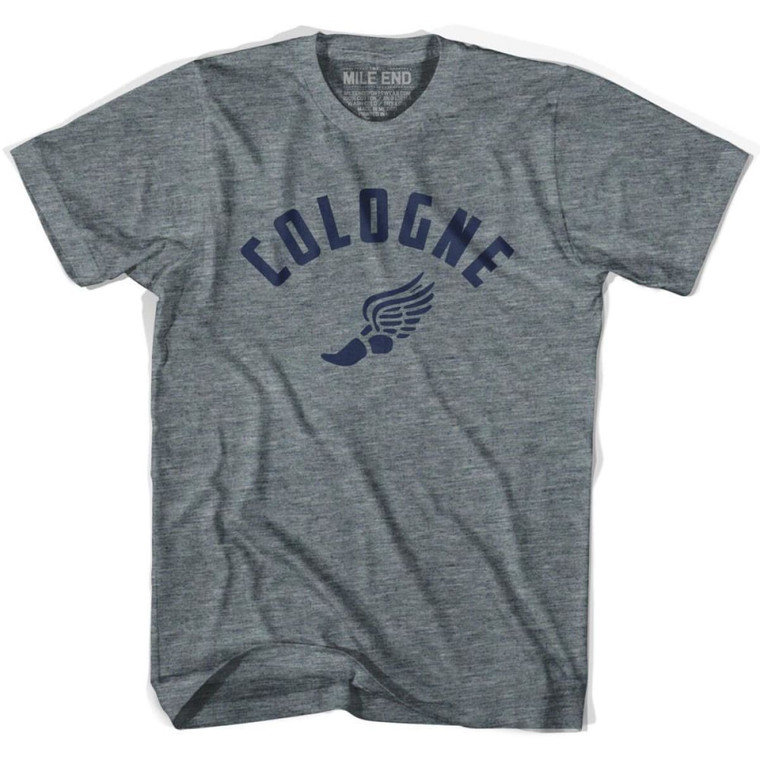 Cologne Running Winged Foot Track T-shirt - Athletic Grey